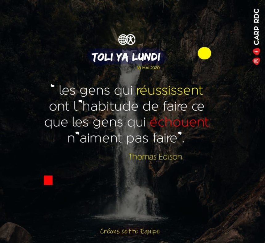 Toli Ya Lundi 18 Mai 2020